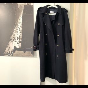 Korean designer brand navy trench coat
